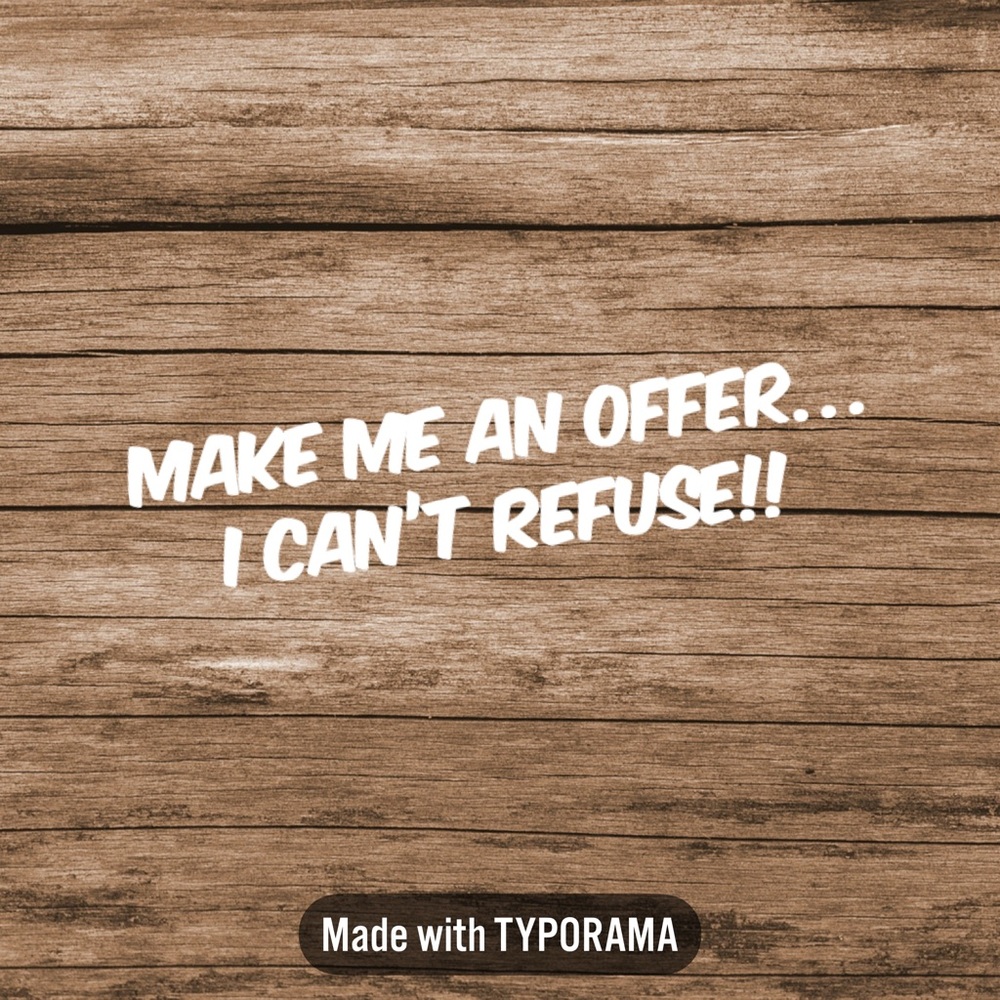 Love ❤️ the item?  Make me an offer! I’ll either accept the offer or counter!